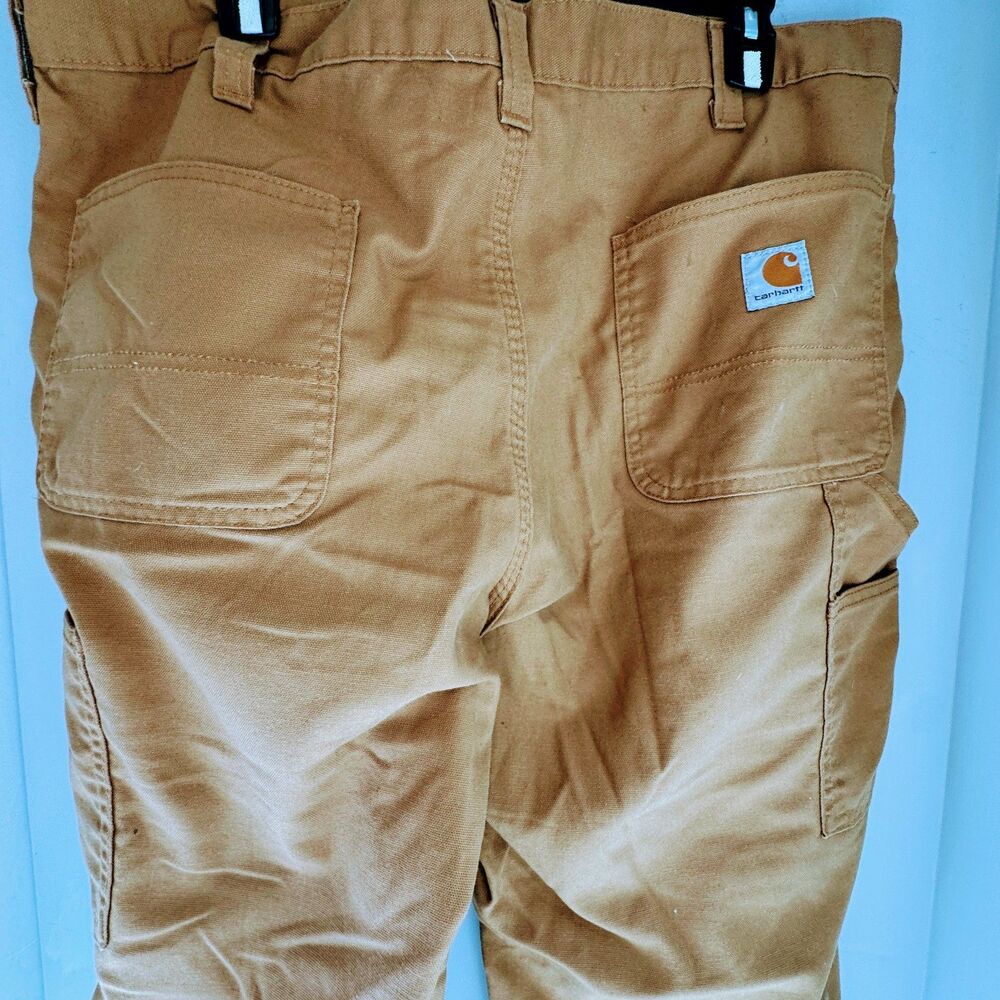 Carhartt Men's 38x30 Brown Dungaree Fit Work Pants 383-51 Cotton Blend MID-RISE - Picture 7 of 13